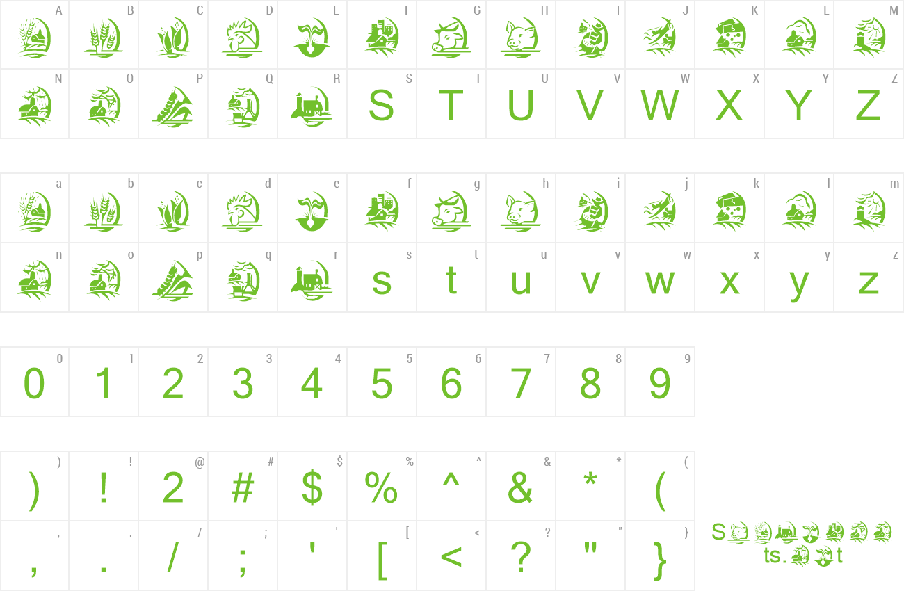 Font KR On The Farm preview